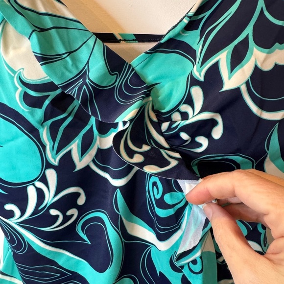 Jamaica Bay Ruffled Tankini Top Size 16 E1.2 - Picture 2 of 9